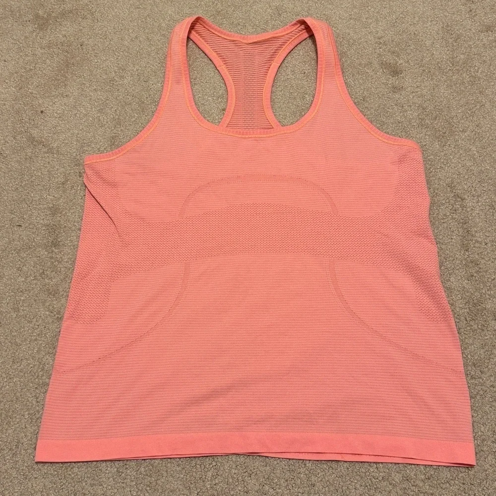 Lululemon Swiftly Tech Tank Top Size 12 Coral Orange
